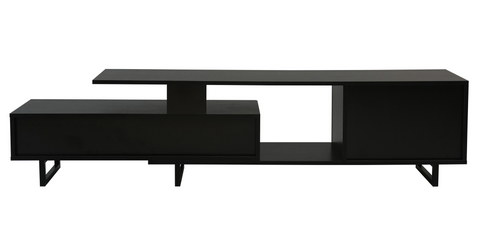 Avery Mid-Century Modern TV Stand with MDF Cabinet and Powder Coated Steel Legs