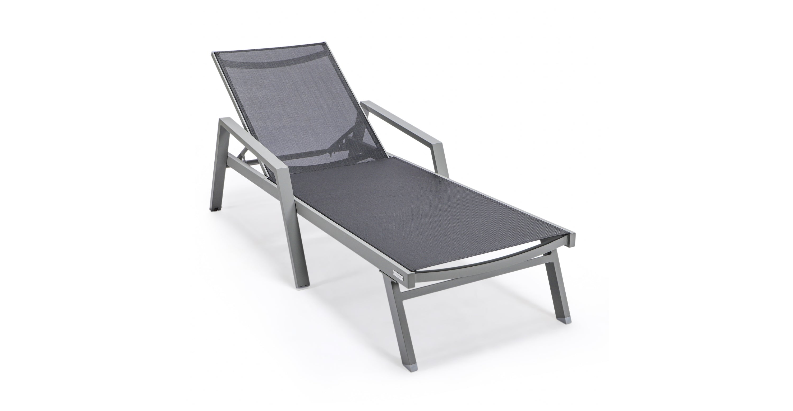 Marlin Aluminum Outdoor Chaise Lounge Chair with Sling Fabric Seat