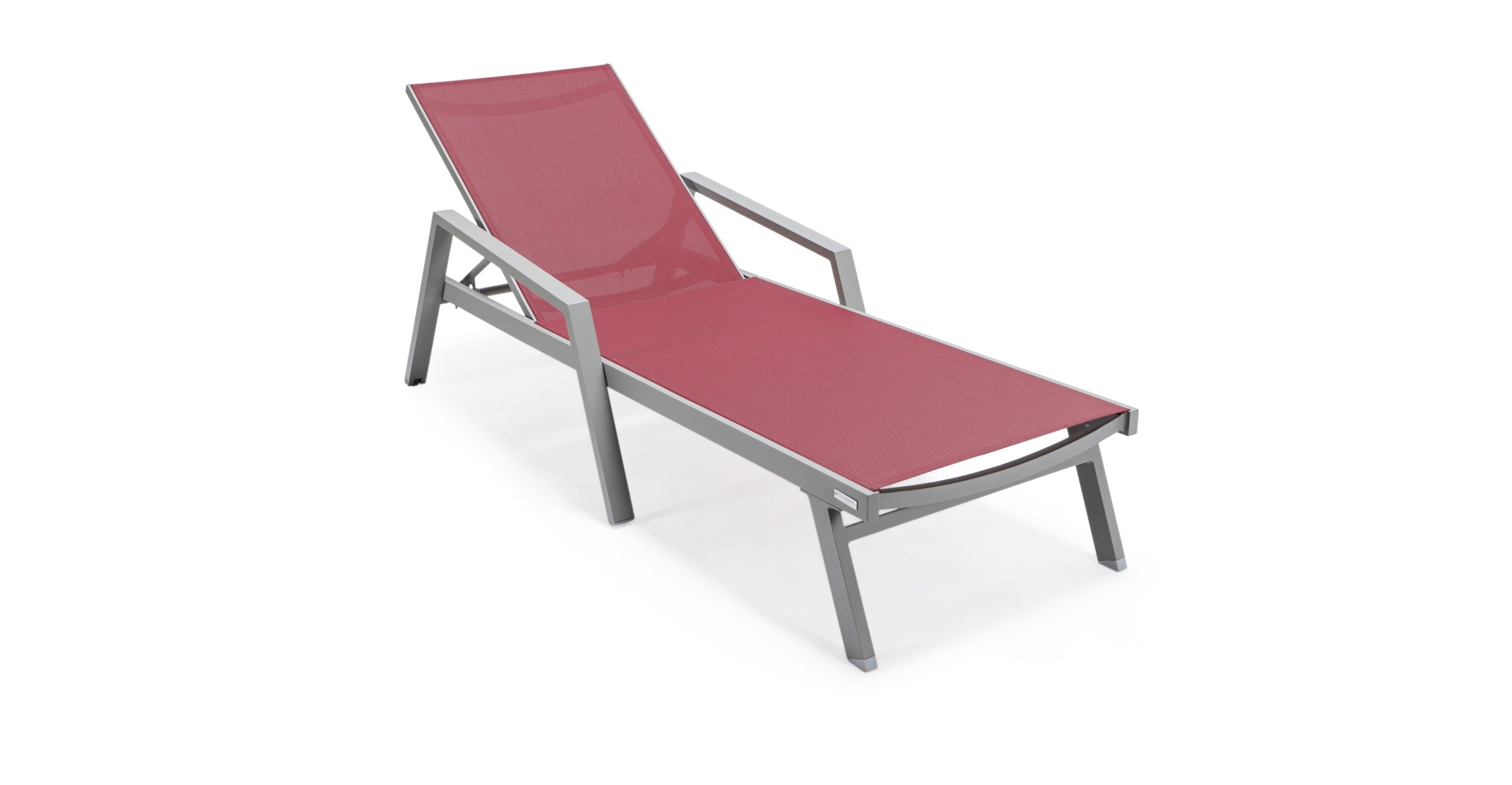 Marlin Aluminum Outdoor Chaise Lounge Chair with Sling Fabric Seat