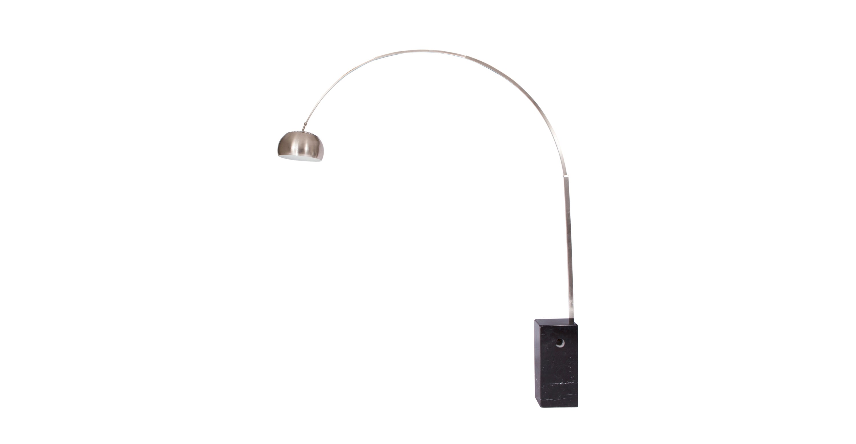 Arco Modern Floor Lamp with Marble Cube Base