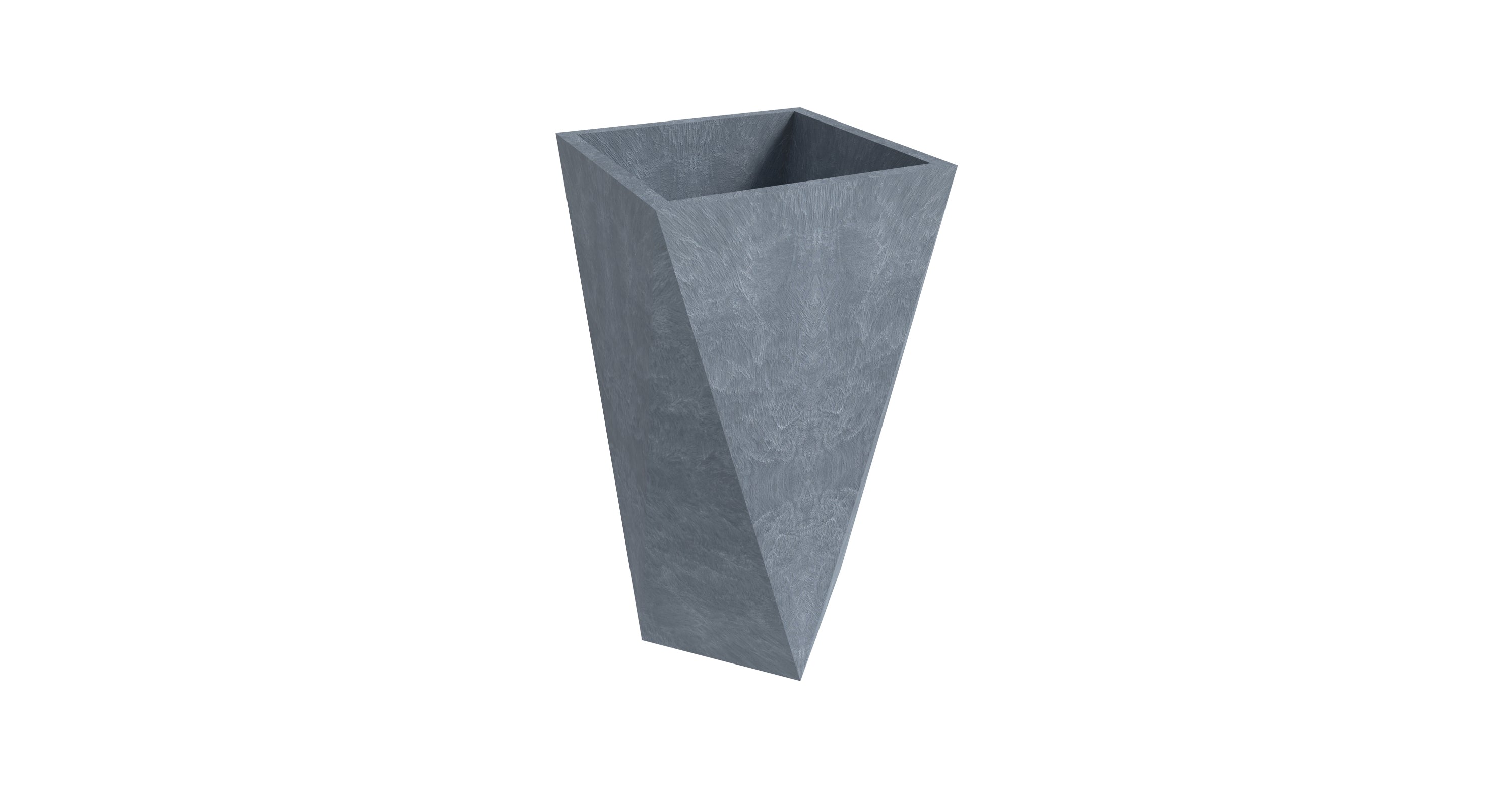 Aloe Tapered Square Fiberstone And MGO Clay Planter For Indoor And Outdoor