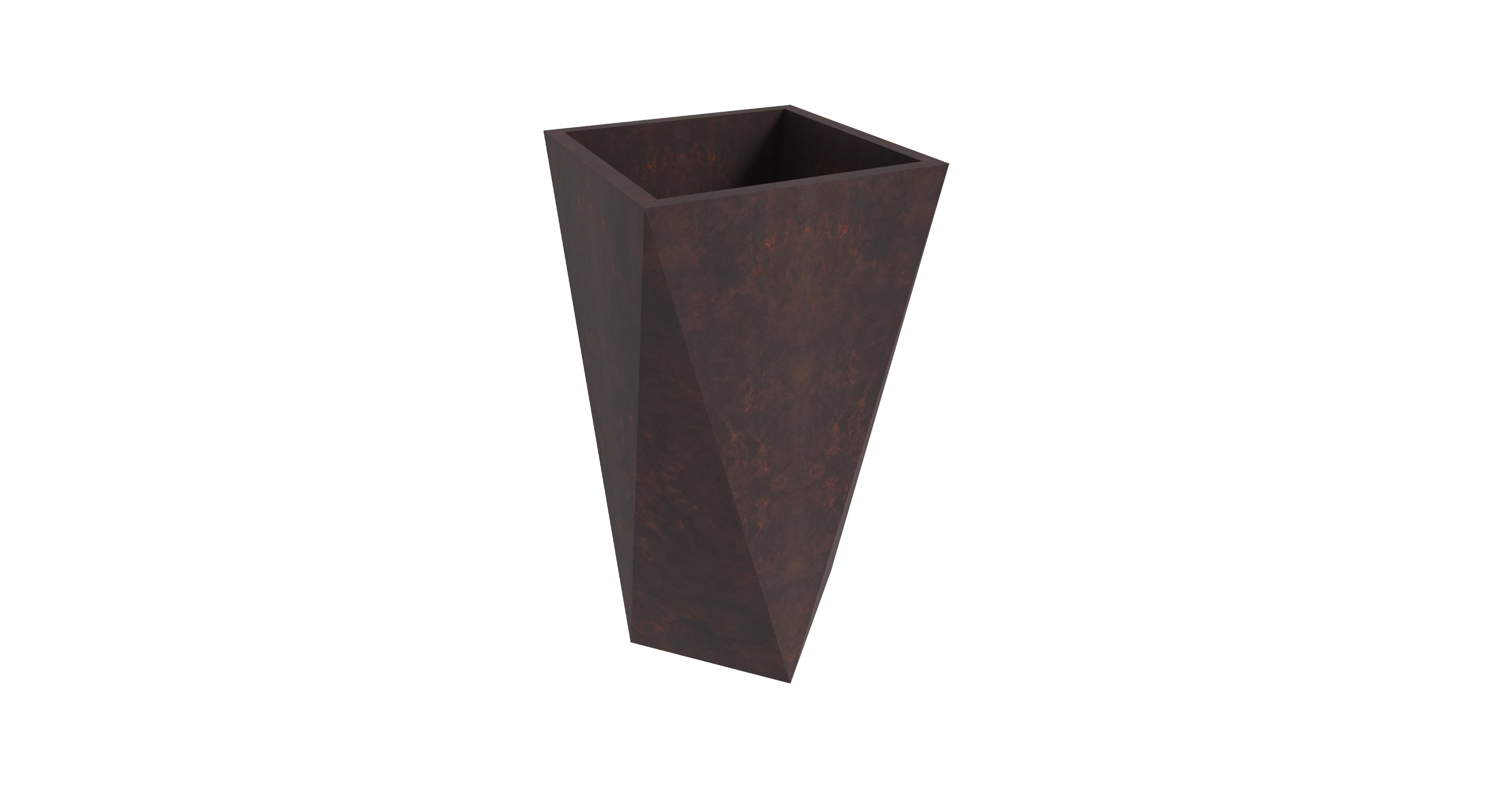 Aloe Tapered Square Fiberstone And MGO Clay Planter For Indoor And Outdoor