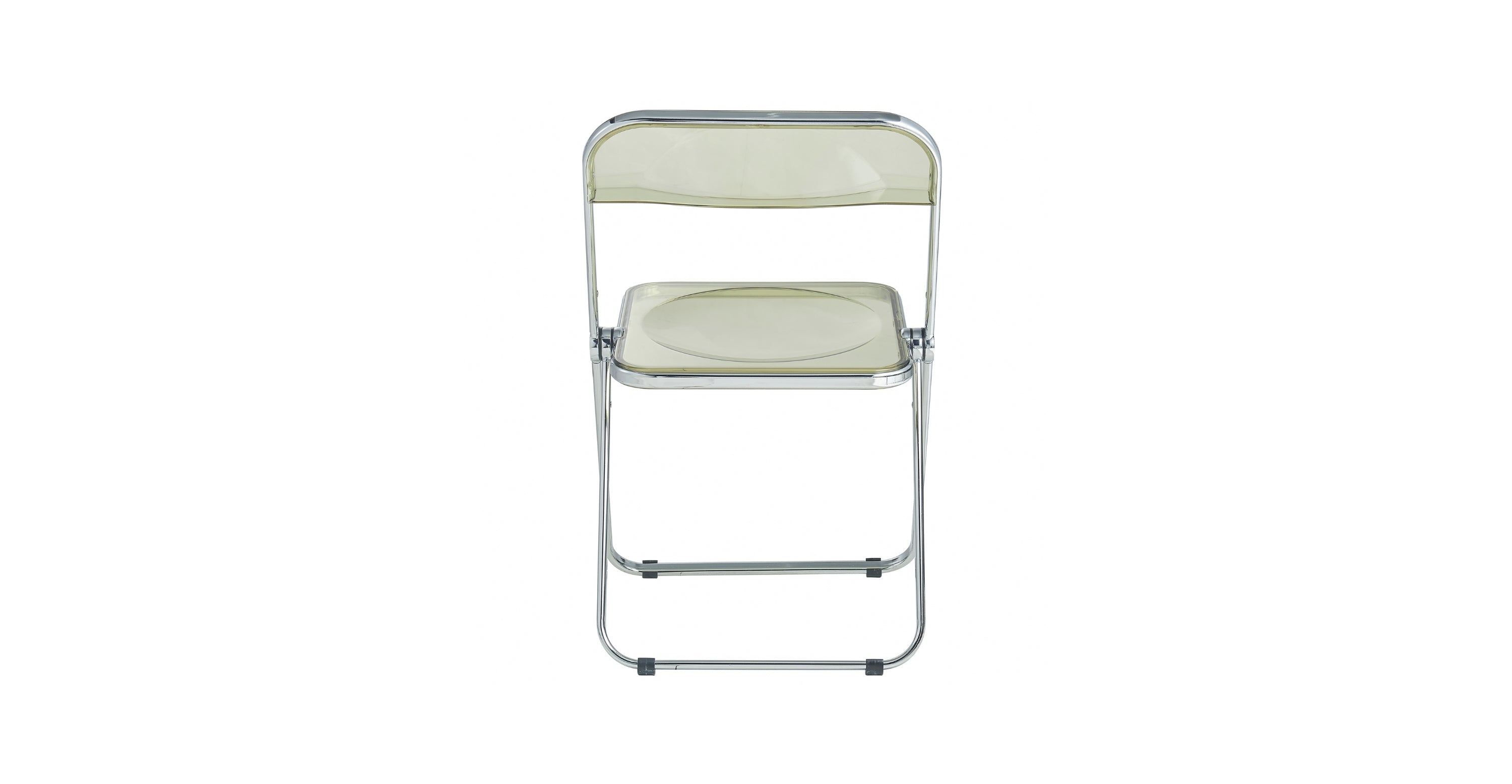 Lawrence Acrylic Folding Chair With Metal Frame Set of 2