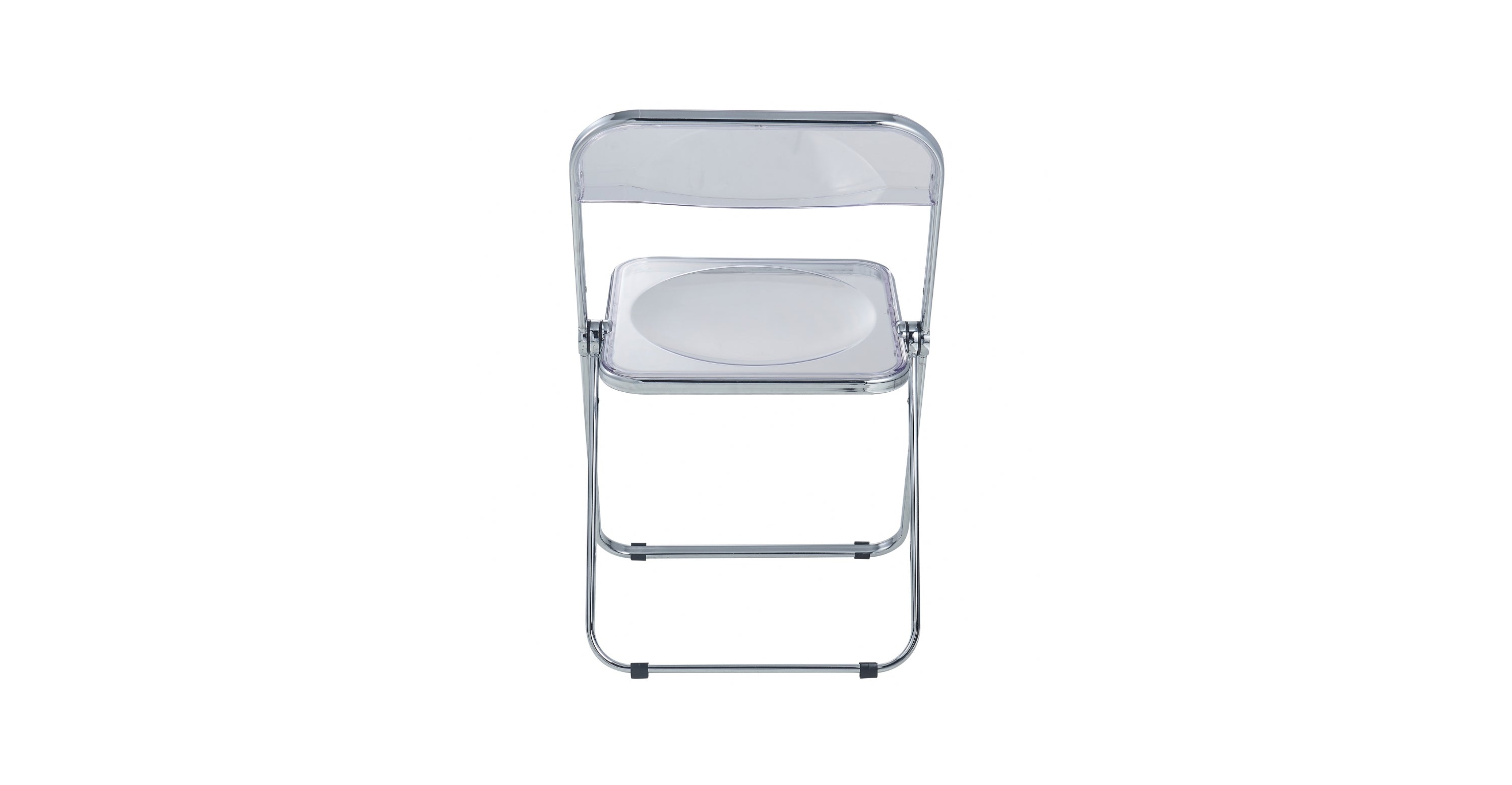 Lawrence Acrylic Folding Chair With Metal Frame