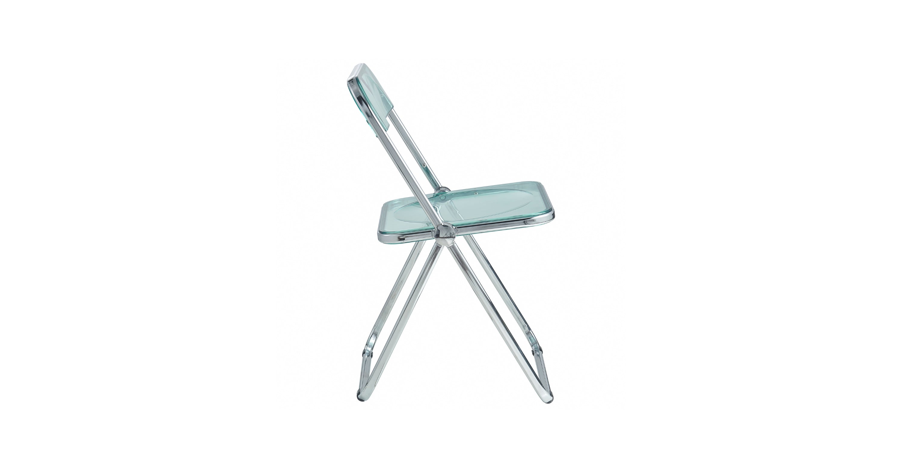 Lawrence Acrylic Folding Chair With Metal Frame