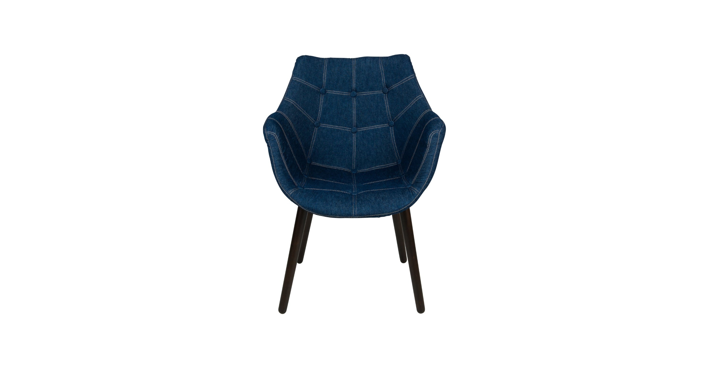 Milburn Modern Tufted Denim Lounge Accent Armchair