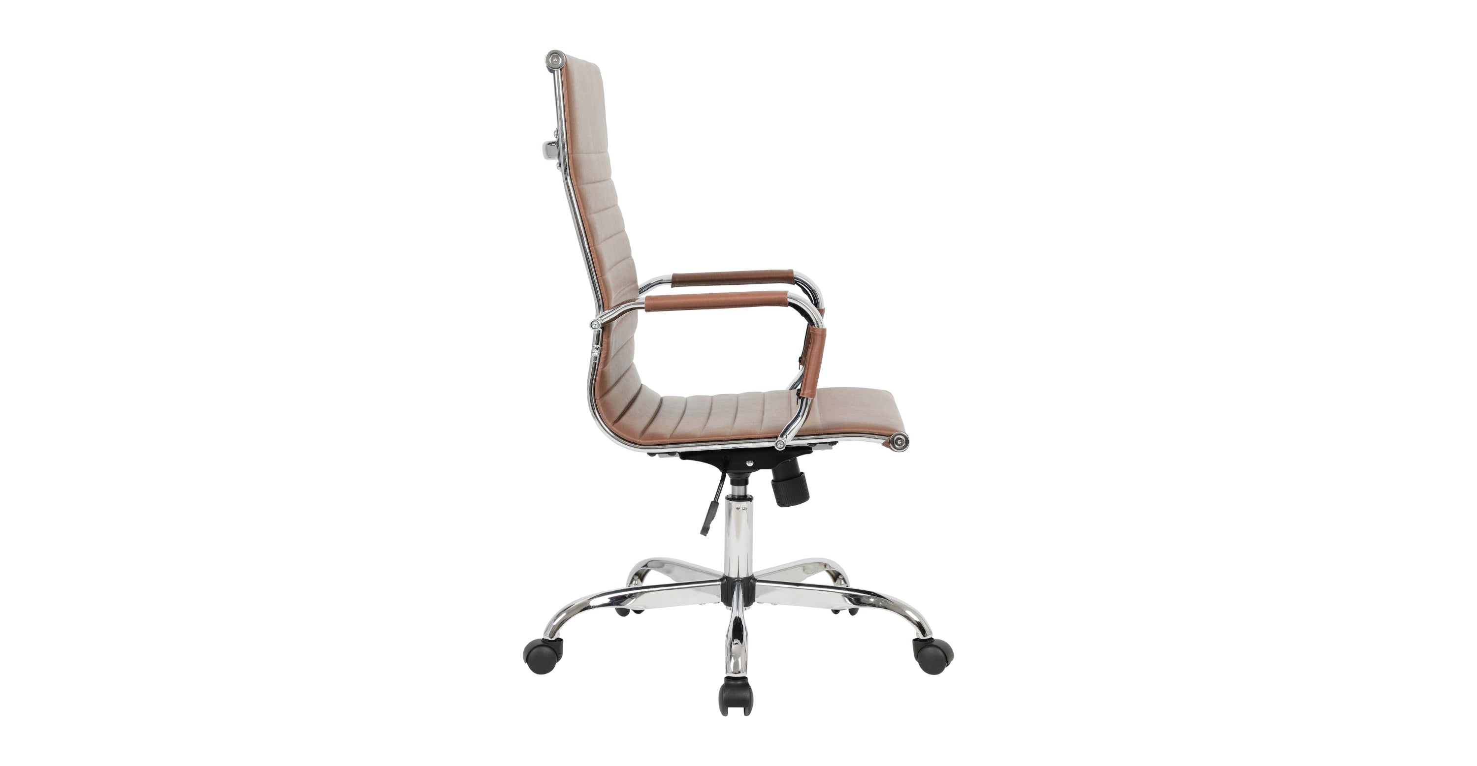 Harris Leather High-Back Adjustable  Office Conference Chair with Armrests