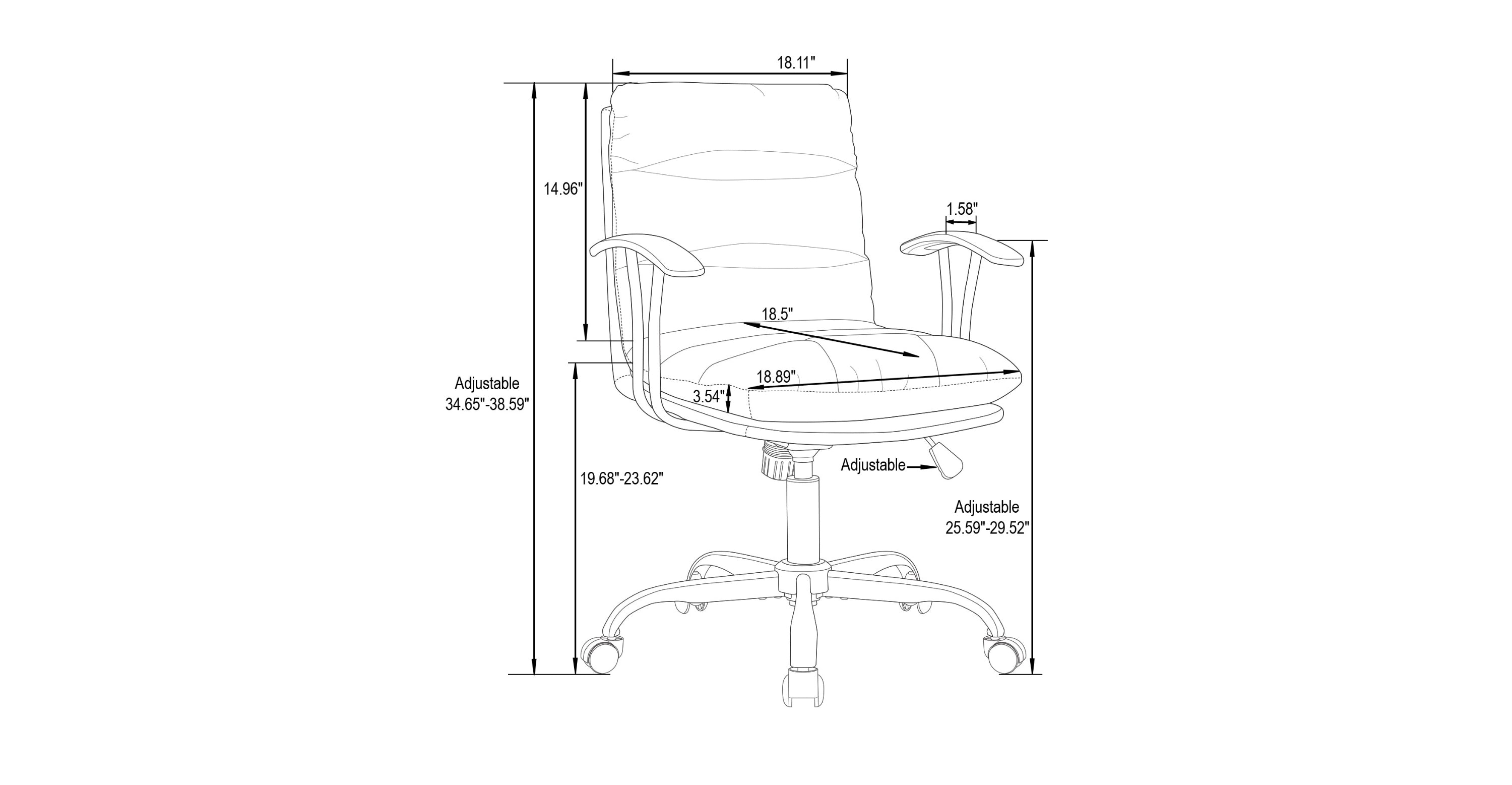 Regina Modern Leather Adjustable Conference Office Chair