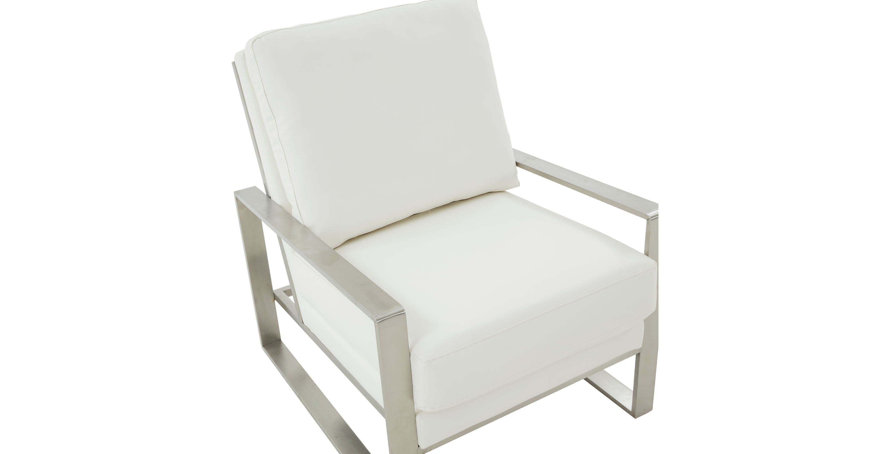 Jefferson Accent Armchair with Upholstered and Gold/Silver Metal Frame