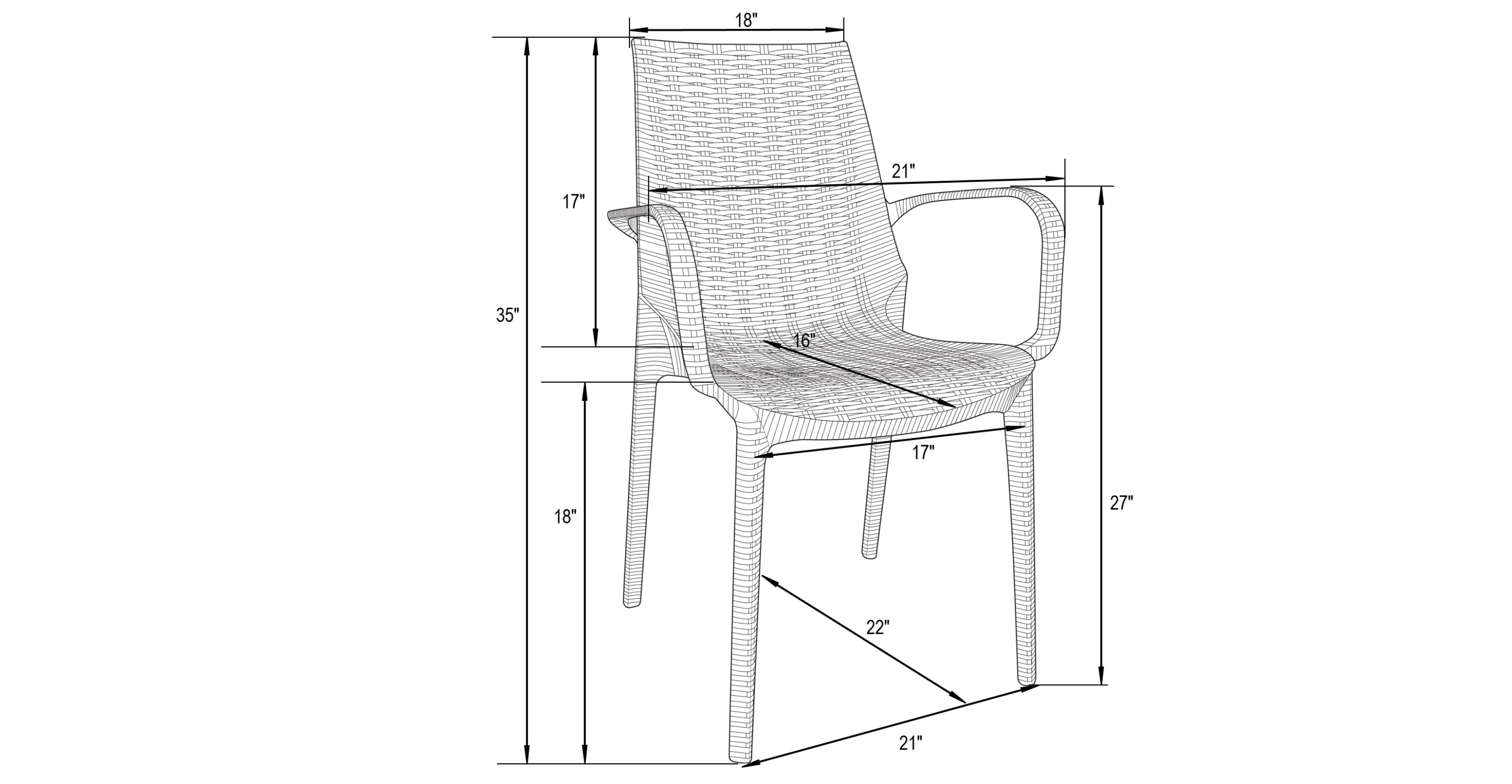 Kent Outdoor Dining Arm Chair