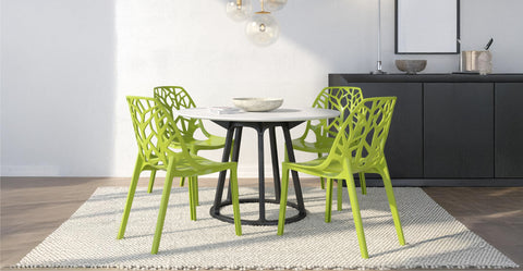 Cornelia Modern Dining Chair ABS Plastic Side Chair, Set of 4