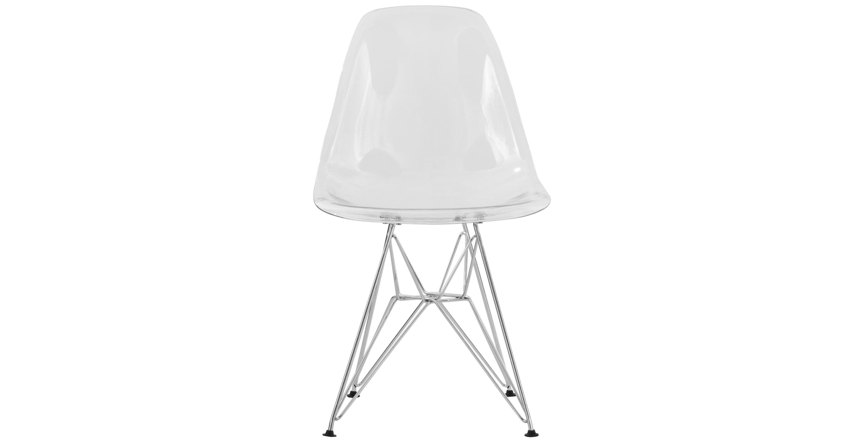 Dover and Cresco Modern Dining Chair Molded Side Chair with Base