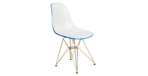 Dover and Cresco Modern Dining Chair Molded Side Chair with Base