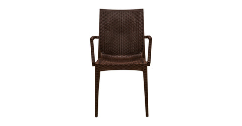 Mace Patio Outdoor Dining Armchair with Weave Design in Polypropylene