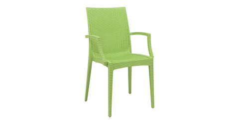 Mace Patio Outdoor Dining Armchair with Weave Design in Polypropylene