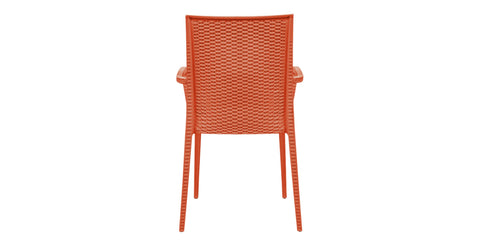 Mace Patio Outdoor Dining Armchair with Weave Design in Polypropylene