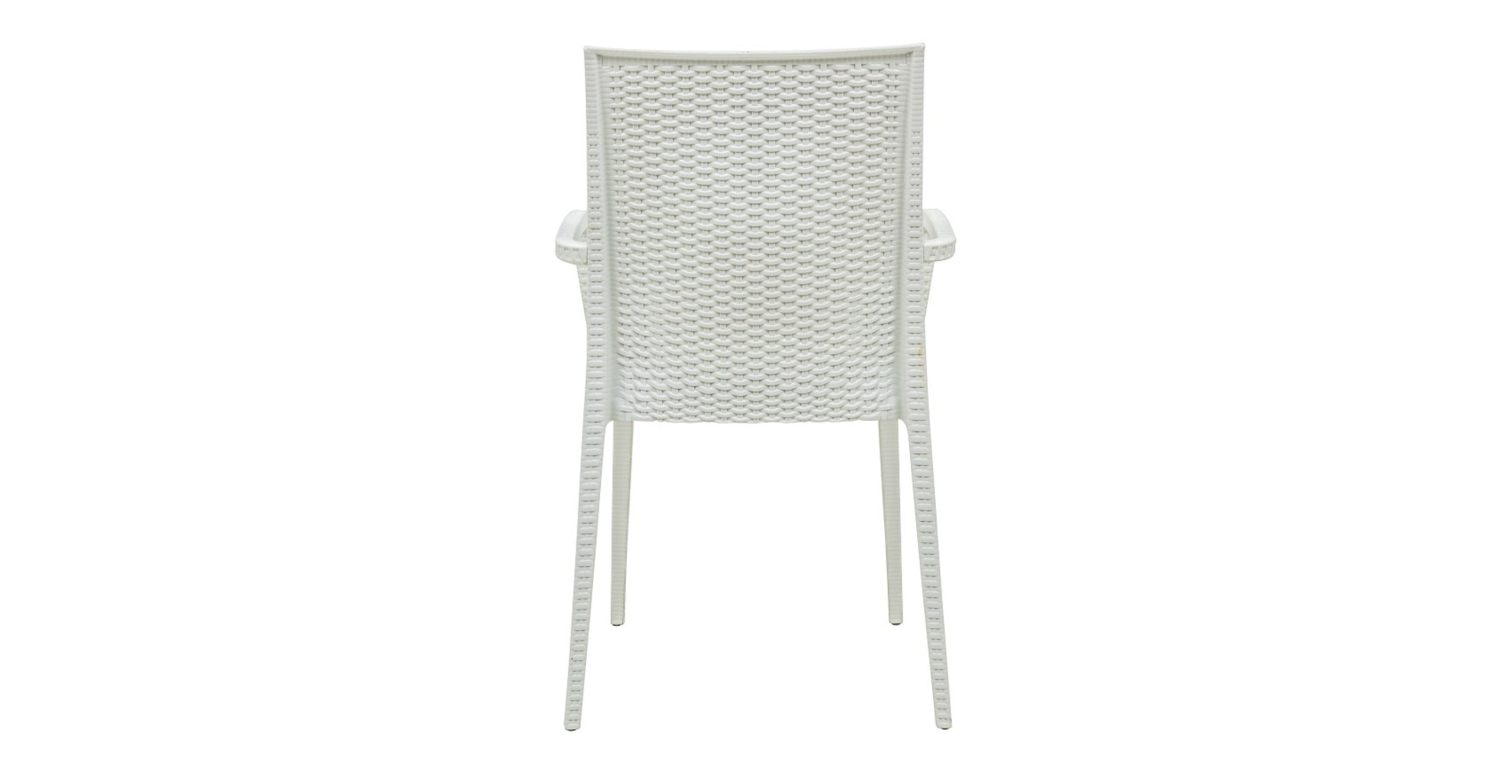 Mace Patio Outdoor Dining Armchair with Weave Design in Polypropylene