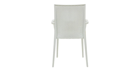 Mace Patio Outdoor Dining Armchair with Weave Design in Polypropylene