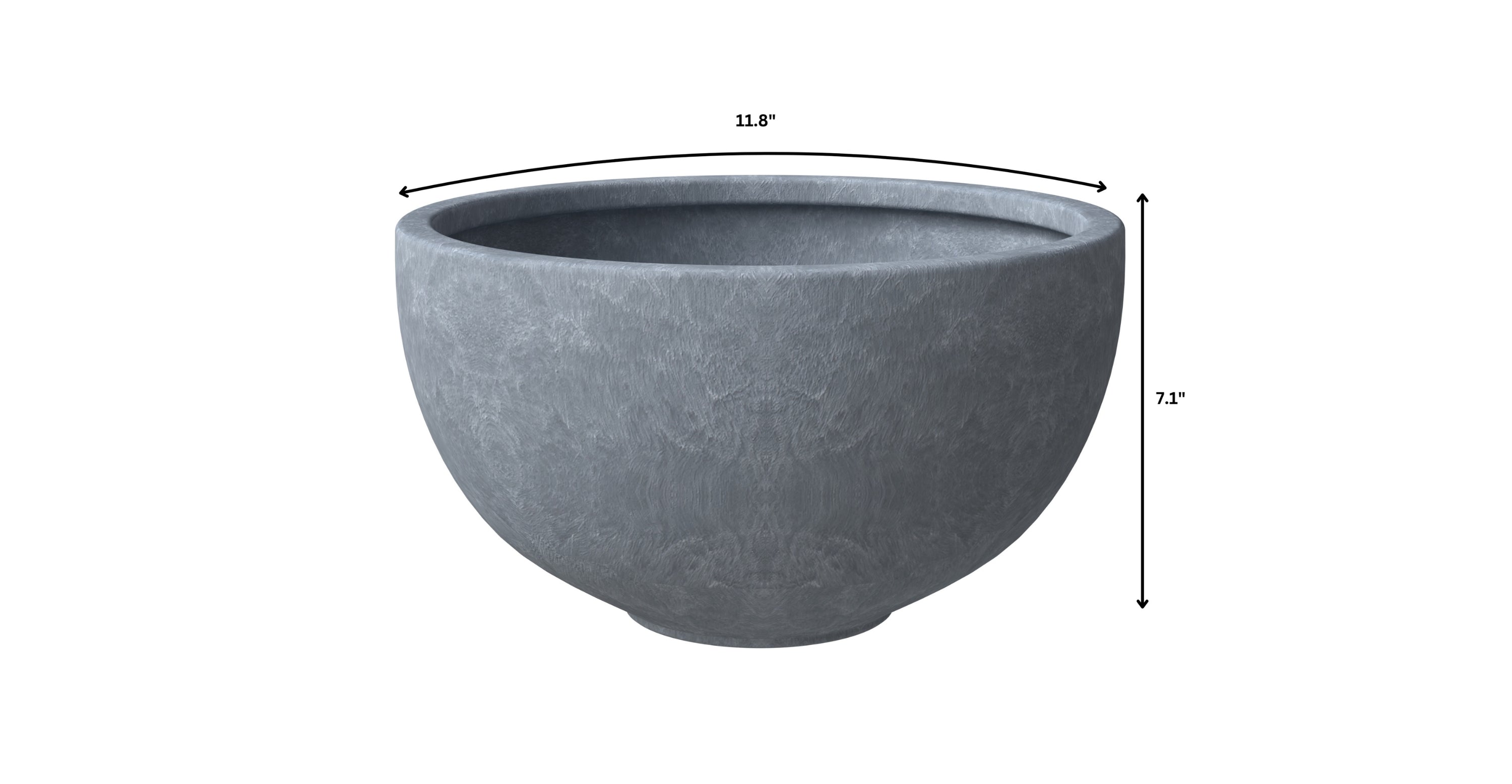 Iris Modern Round Planter Pot in Fiberstone and Clay Weather Resistant Design