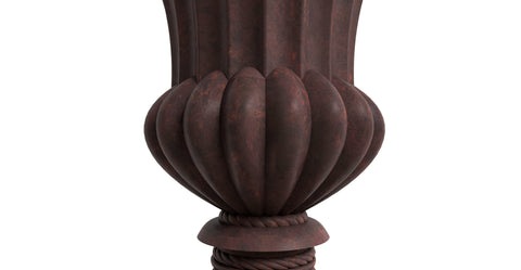 Lotus Fiberstone and Clay Urn Planter Pot Indoor Outdoor with Drainage Holes