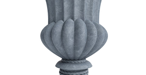 Lotus Fiberstone and Clay Urn Planter Pot Indoor Outdoor with Drainage Holes