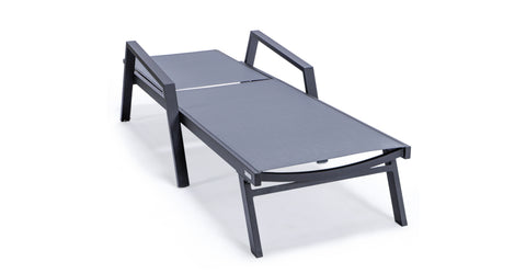 Marlin Aluminum Outdoor Chaise Lounge Chair with Sling Fabric Seat