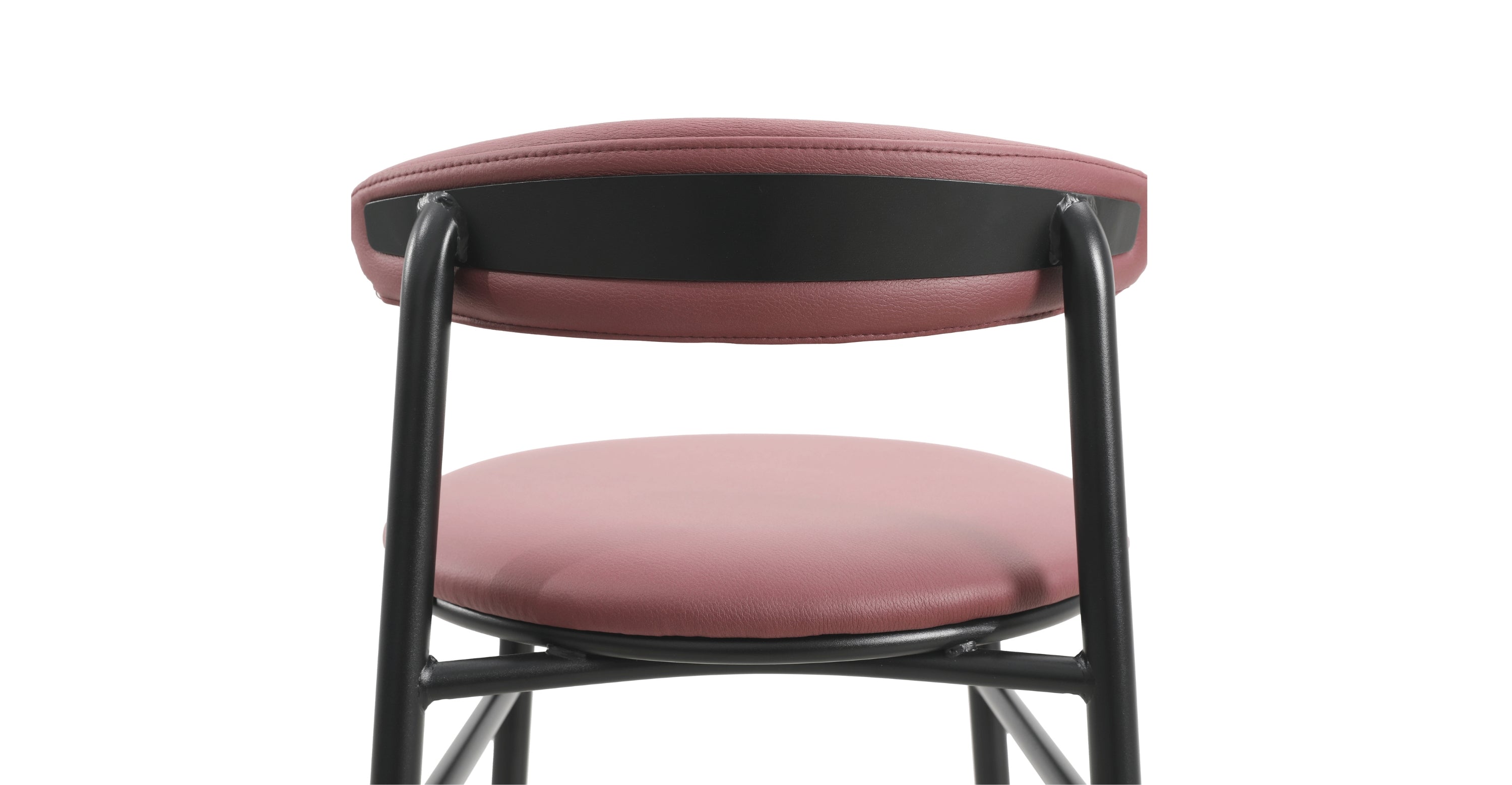 Lume Series Modern Bar Stool Upholstered in Leather for Dining Room and Kitchen