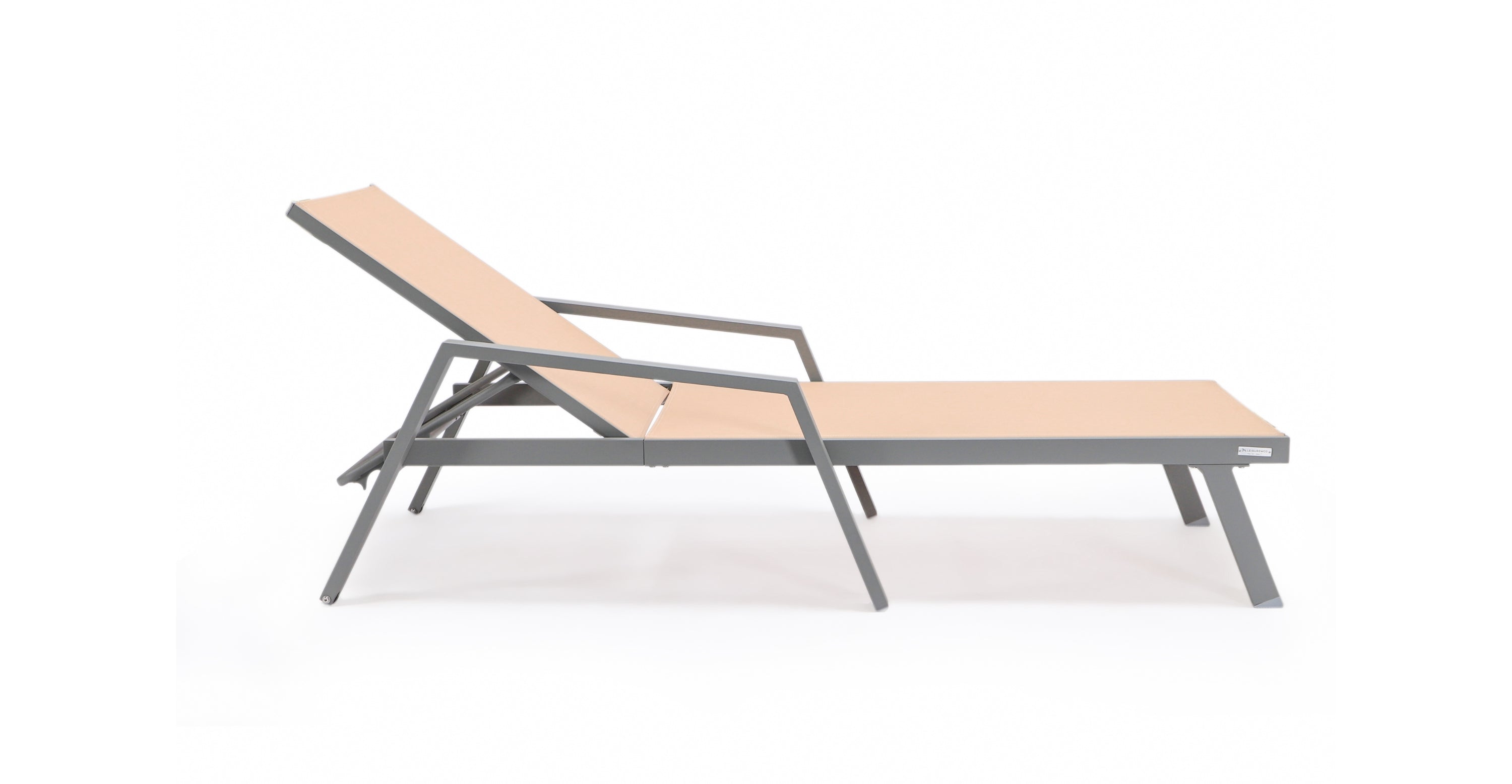 Marlin Aluminum Outdoor Chaise Lounge Chair with Sling Fabric Seat