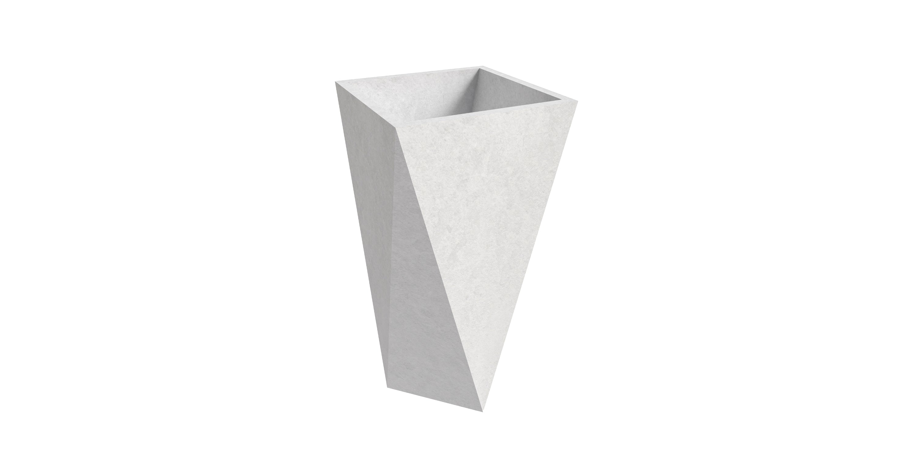 Aloe Tapered Square Fiberstone And MGO Clay Planter For Indoor And Outdoor