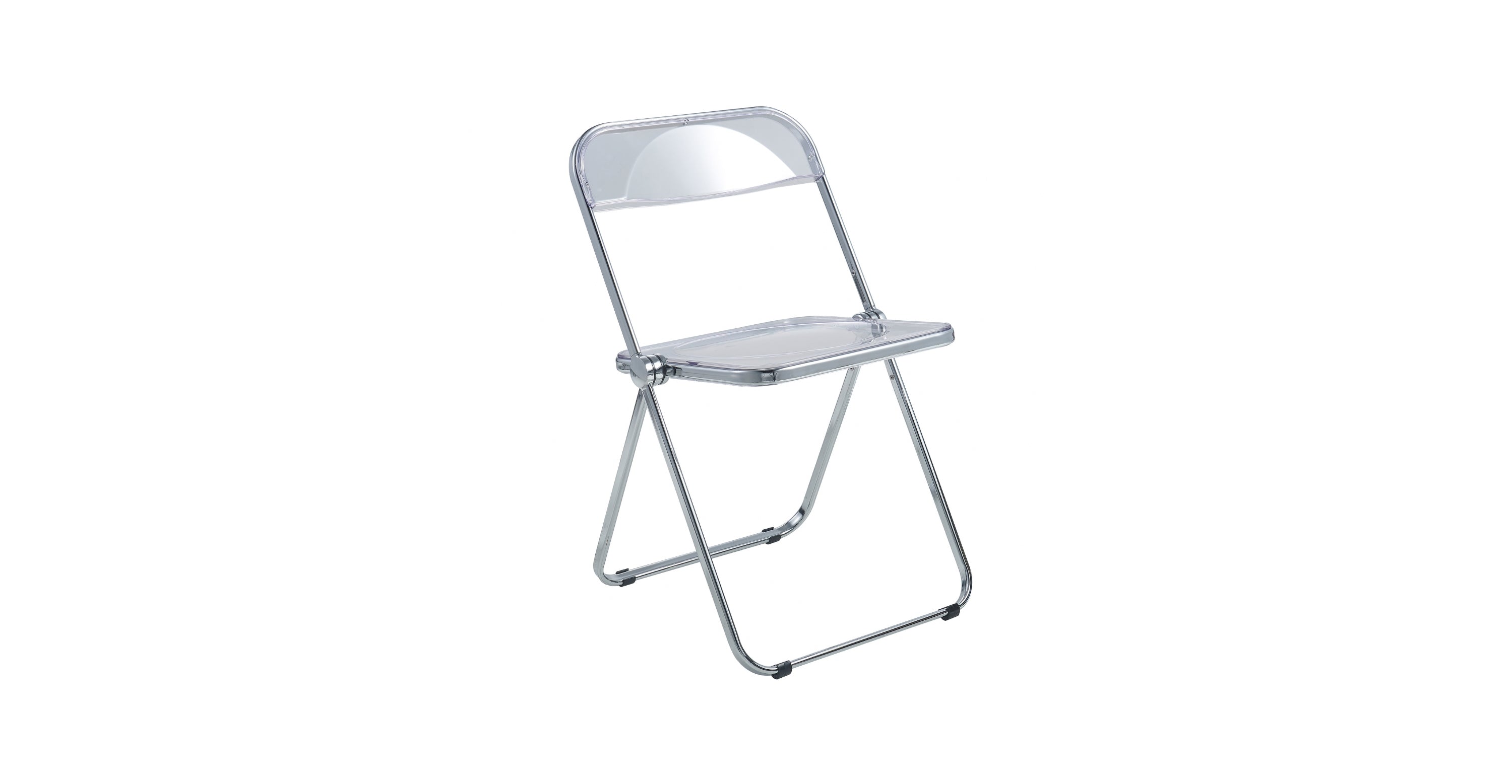 Lawrence Acrylic Folding Chair With Metal Frame