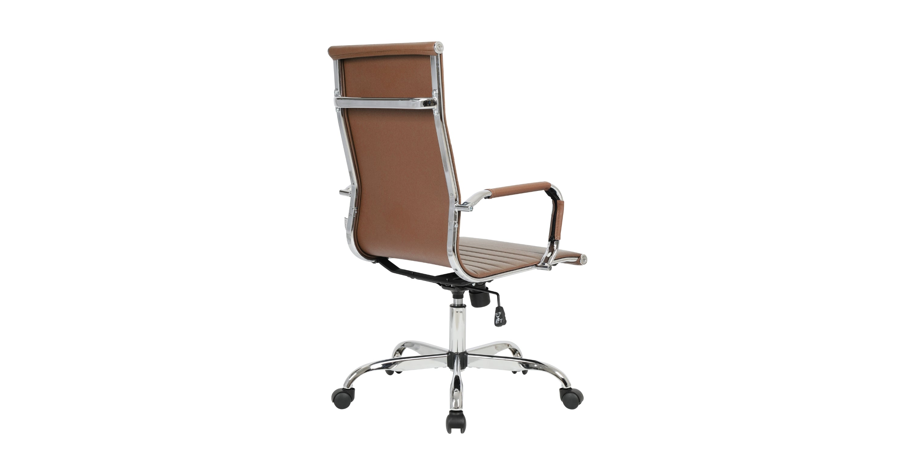 Harris Leather High-Back Adjustable  Office Conference Chair with Armrests