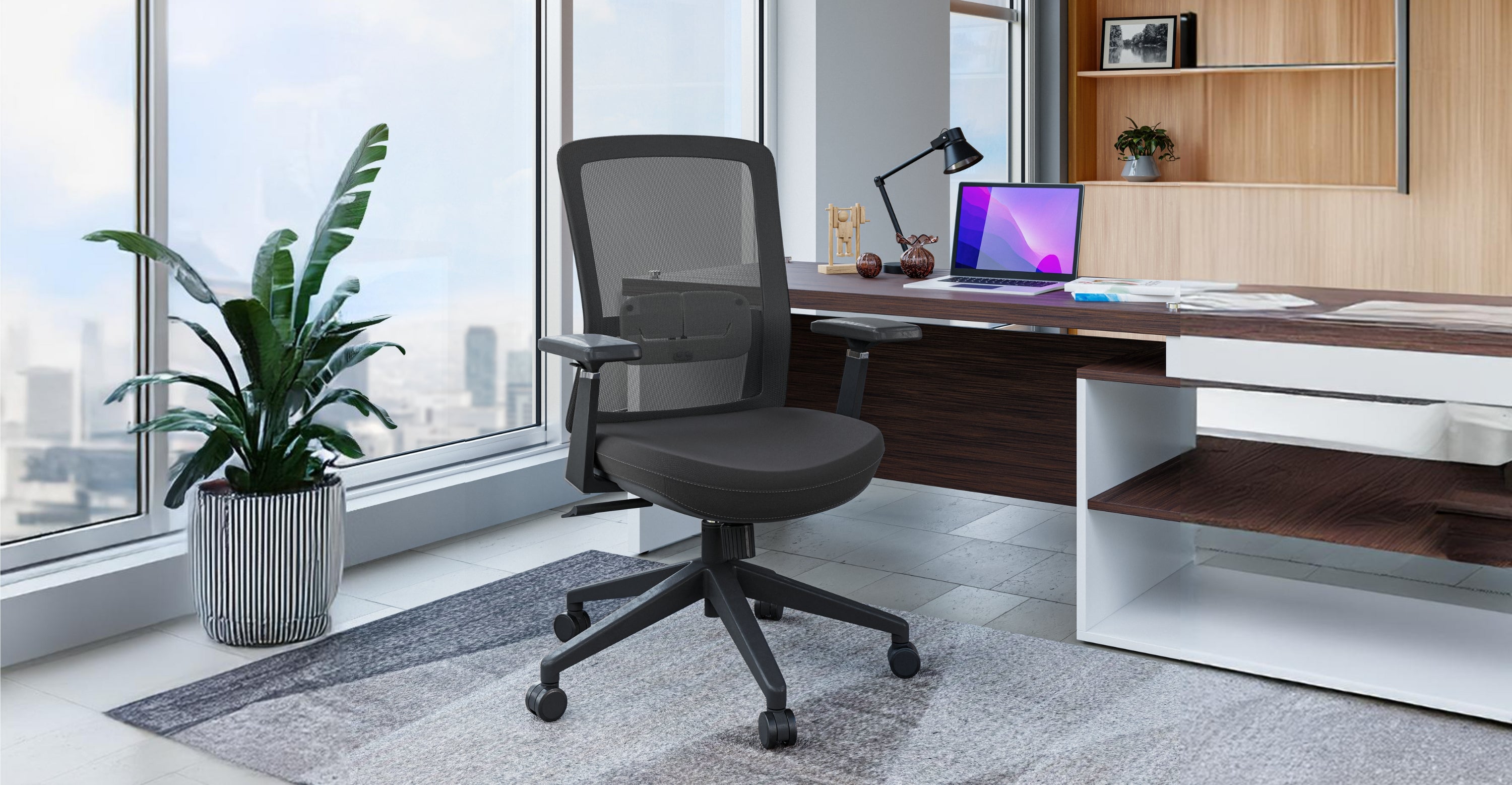 Ingram Ergonomic Modern Office Mesh Task Chair With Adjustable Height