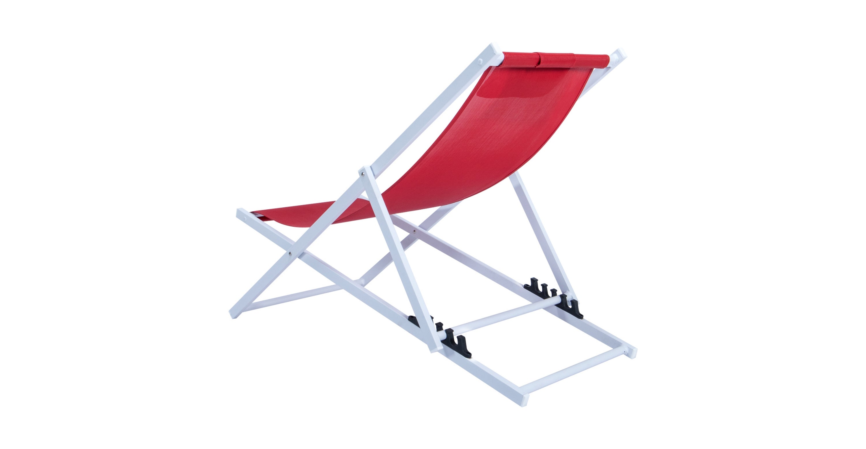 Sunset Outdoor Sling Lounge Chair With Headrest Cushion