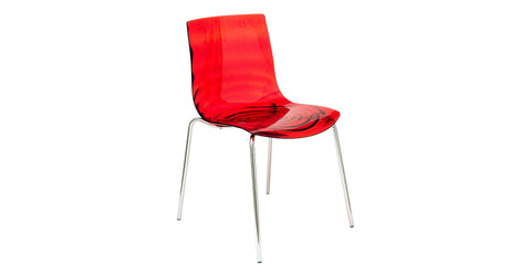 Astor Dining Chair Modern ABS Plastic Side Chair with Stainless-Steel Legs