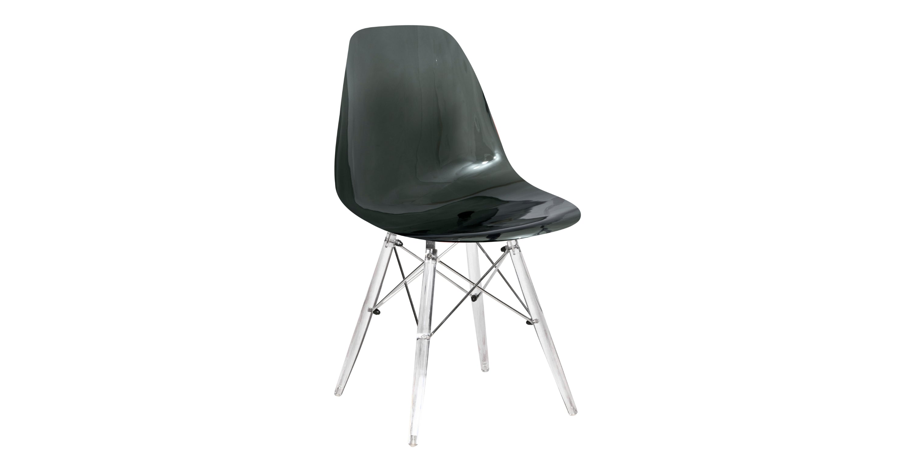 Dover and Cresco Modern Dining Chair Molded Side Chair with Base