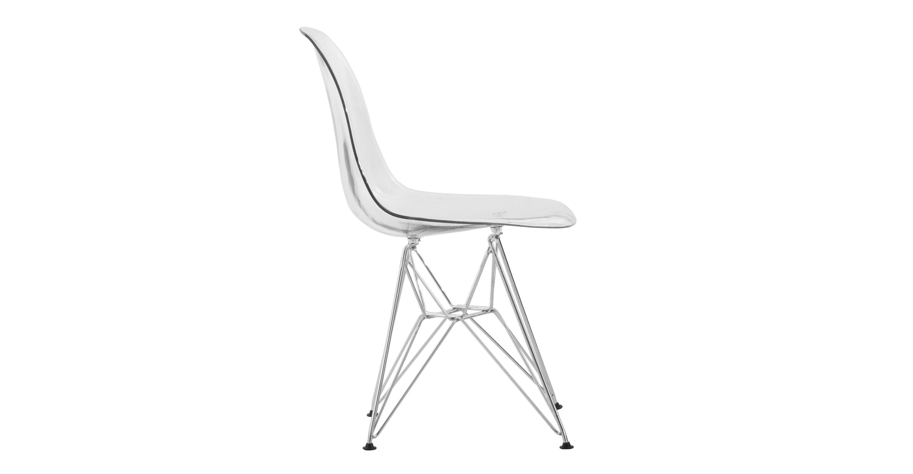 Dover and Cresco Modern Dining Chair Molded Side Chair with Base