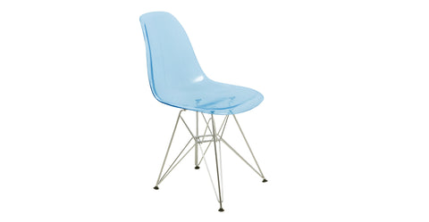 Dover and Cresco Modern Dining Chair Molded Side Chair with Base