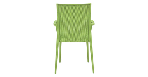 Mace Patio Outdoor Dining Armchair with Weave Design in Polypropylene