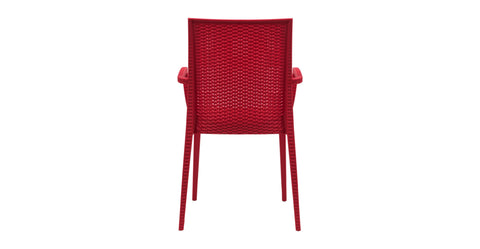 Mace Patio Outdoor Dining Armchair with Weave Design in Polypropylene