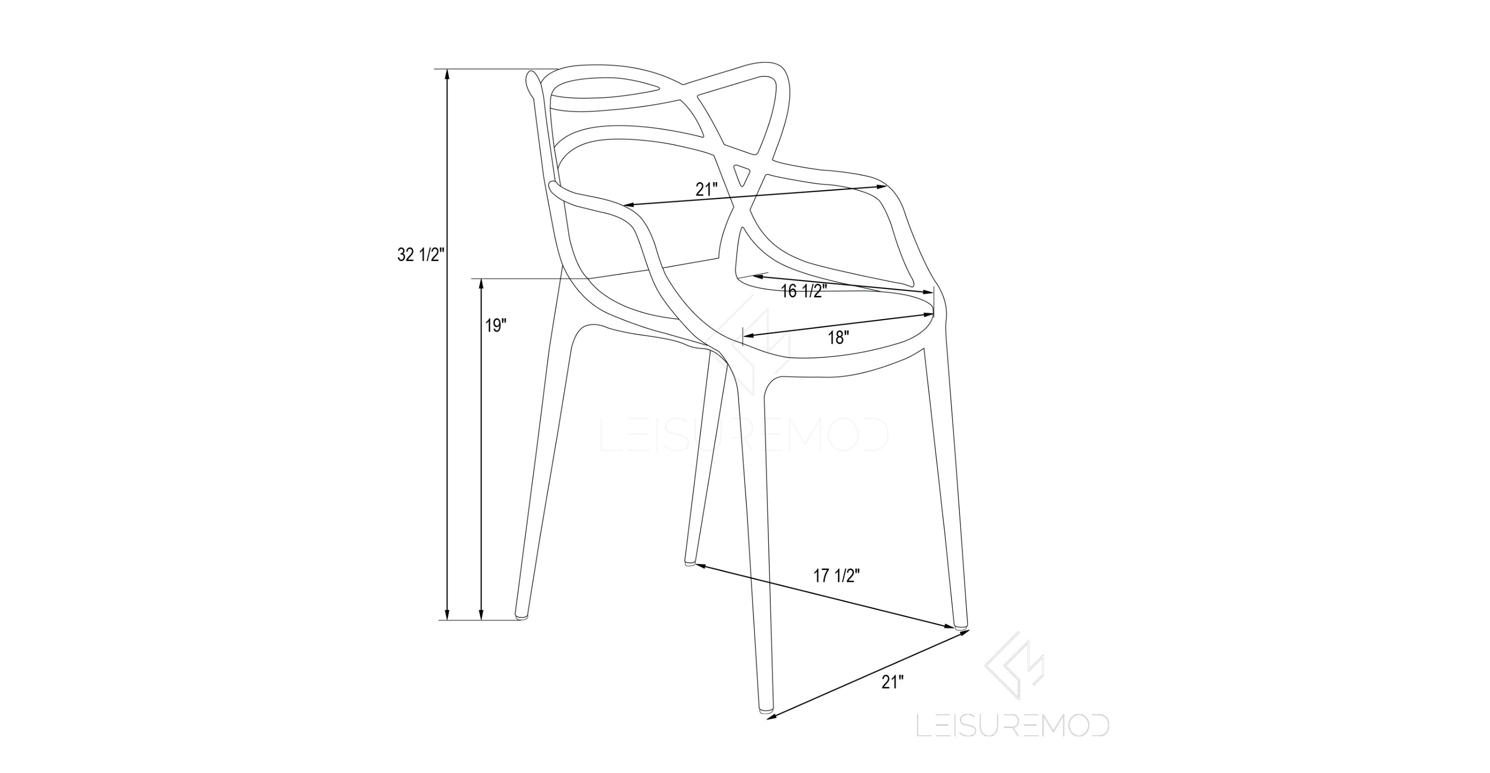 Milan Modern Wire Design Dining Chair