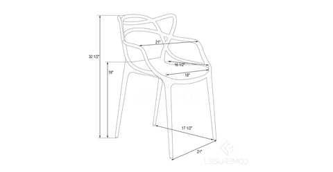 Milan Modern Wire Design Dining Chair