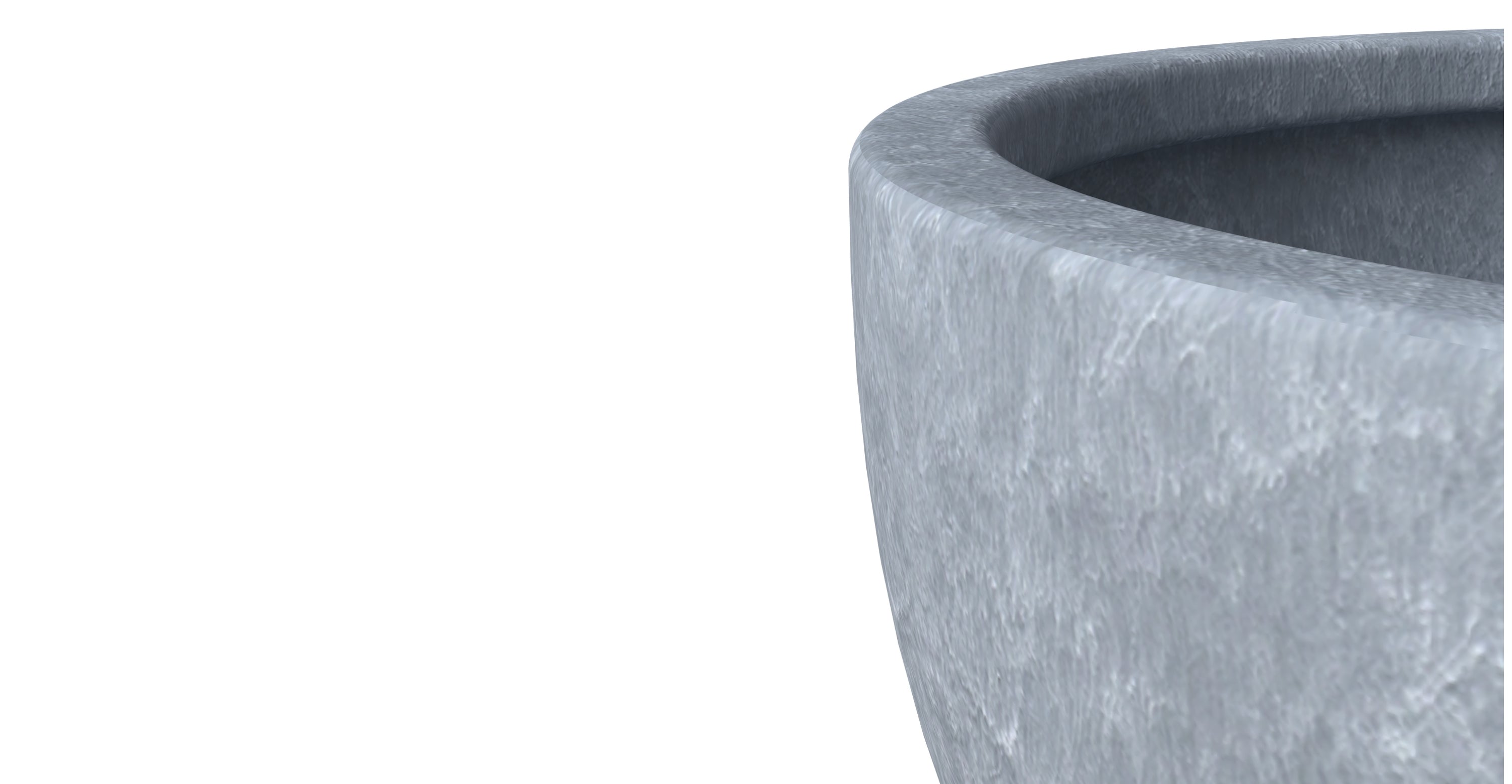 Iris Modern Round Planter Pot in Fiberstone and Clay Weather Resistant Design