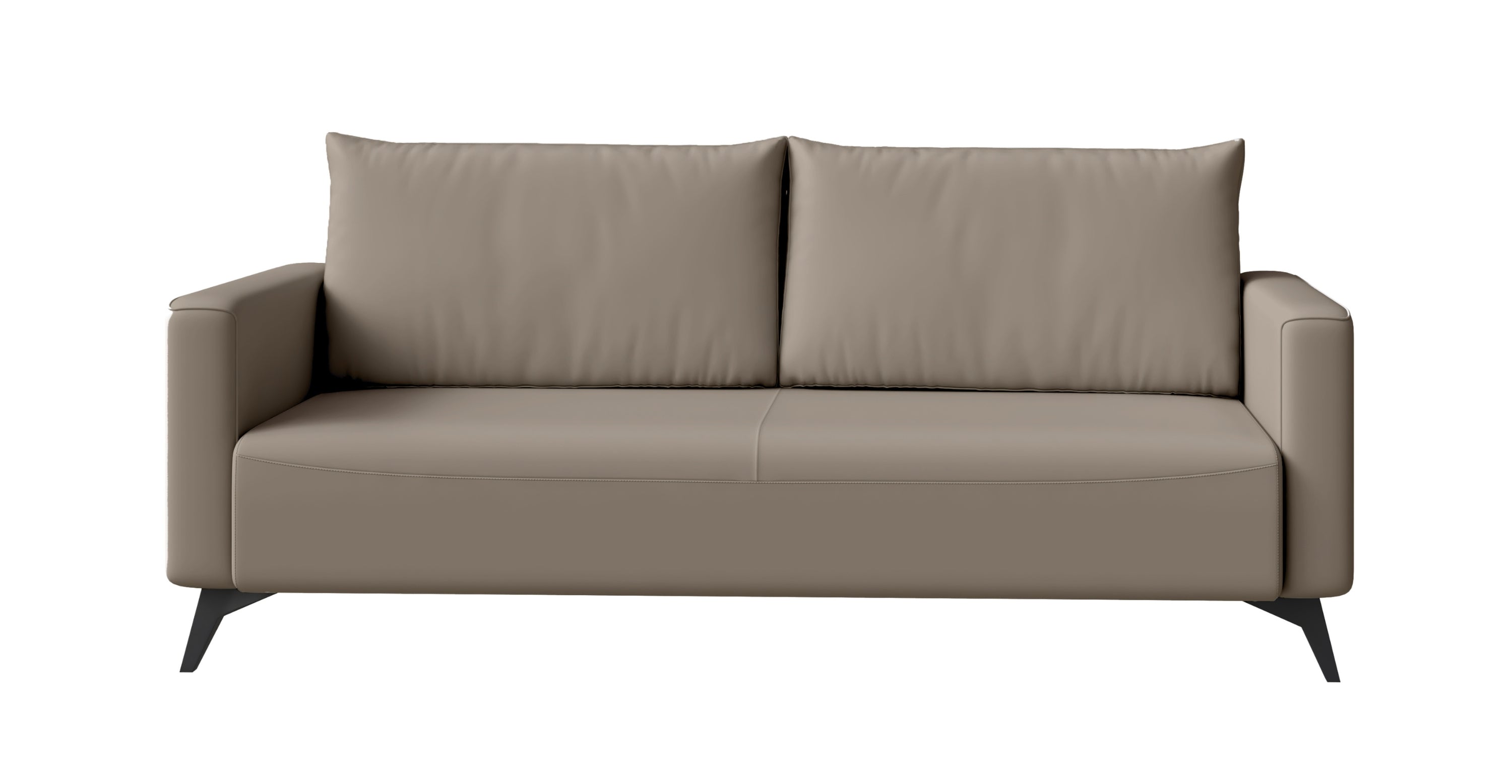 Inno 3-Seater Leather Wide Sofa with Stainless Steel Legs and Removable Cushions