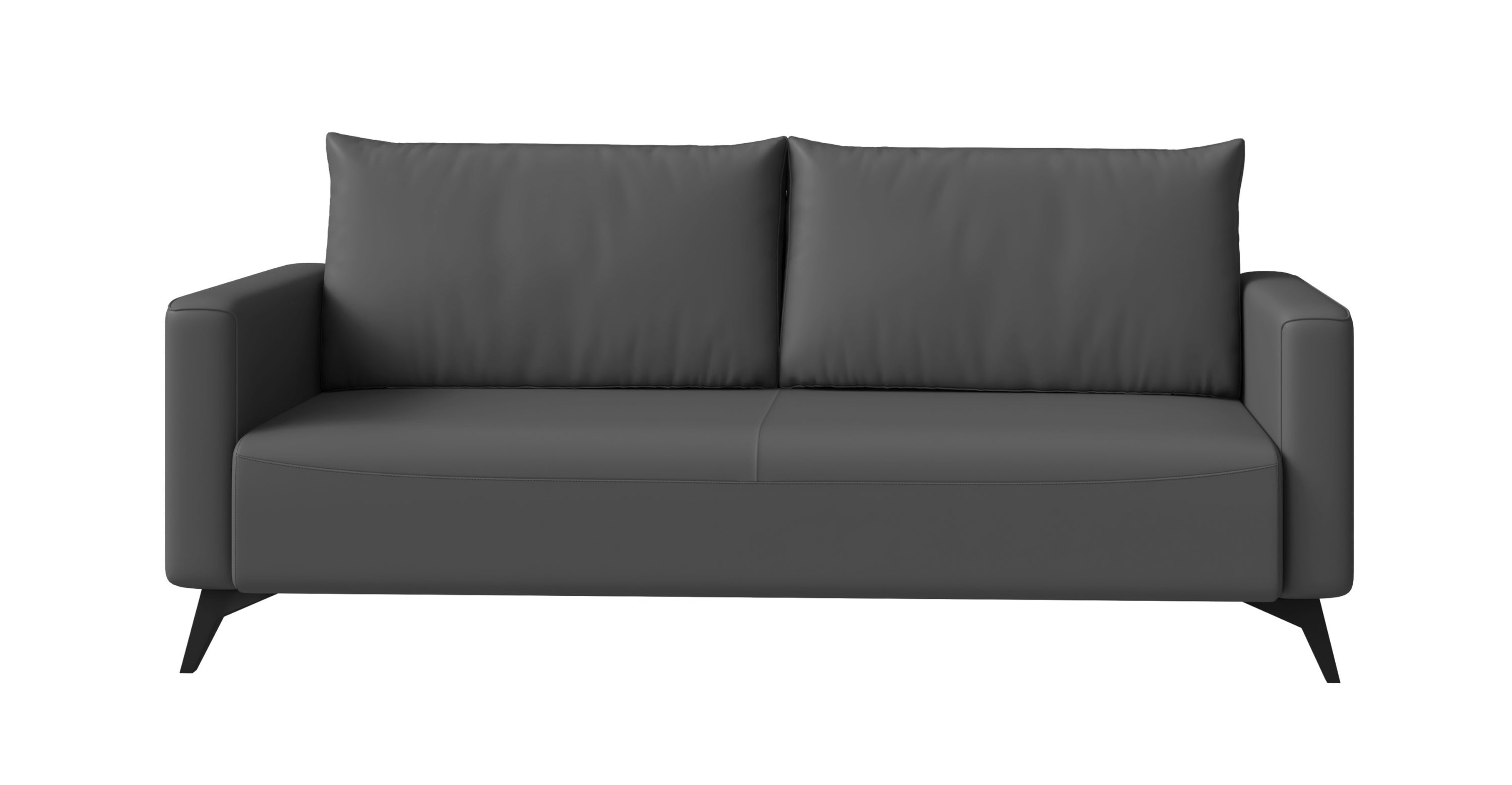 Inno 3-Seater Leather Wide Sofa with Stainless Steel Legs and Removable Cushions