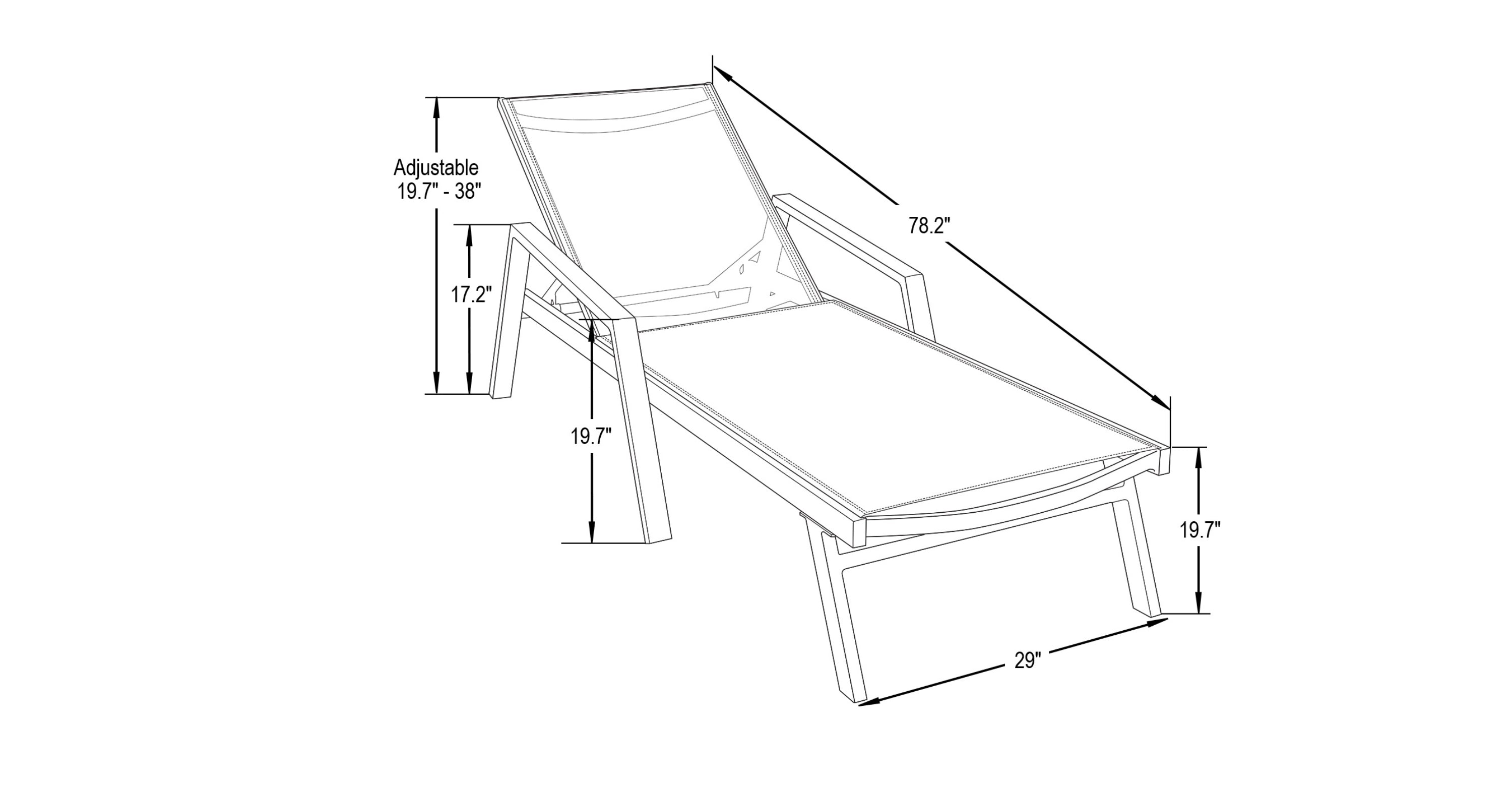 Marlin Modern Grey Aluminum Outdoor Chaise Lounge Chair Set of 2 With Arms and Square Fire Pit Side Table for Patio