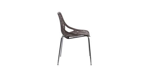 Modern Asbury Dining Chair with Chromed Legs set of 2