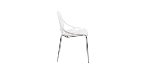 Modern Asbury Dining Chair with Chromed Legs set of 2