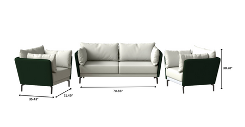 Luxify Single-Seater Leather Sofa Accent Armchair with Stainless Steel Legs and Removable Cushions