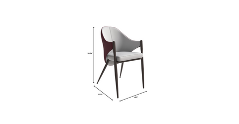 Sante Upholstered PU Leather Dining Chair with Iron Legs