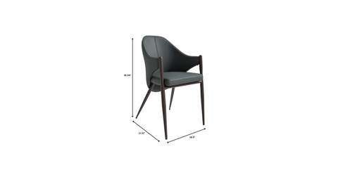 Sante Upholstered PU Leather Dining Chair with Iron Legs